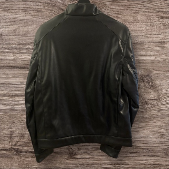 Cole Haan Faux Leather Moto Jacket (S) - Picture 2 of 3
